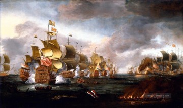 Die Schlacht von Lowestoft 3 Juni 1665 der Eingriff zwischen der englischen und holländischen Flotten von Adriaen van Diest Ölgemälde
